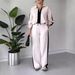 Women's Clothing Casual Fashion Colorblock Zipper Lapel Long Sleeve Top and Pants Two piece Set_ecoleips.com