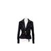 Korean-style High-end Metal Buckle Padded Thick Versatile Slim-fit Short Coat Elegant Straight-shoulder Woolen Blazer_ecoleips.com