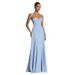 Elegant Cross-Front Low-Cut Bodycon Dress With Open Back | Slim Fit Milk Silk Midi Dress For Women | Sexy Evening Gown In Blue & Yellow_ecoleips.com