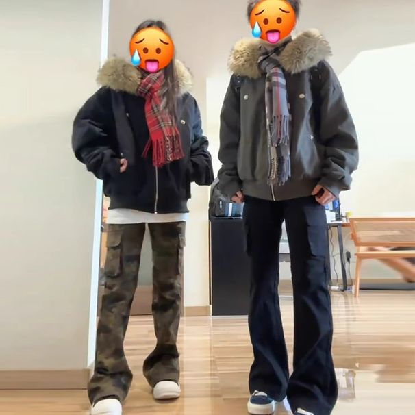 Vintage American Style Black Mountain Eagle Jacket For Women - Winter Fleece-Lined Short Coat With Hood & Detachable Rabbit Fur Collar_ecoleips.com