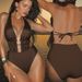Solid Color One-Piece Bikini With Backless Crisscross Straps, Sexy Swimsuit For Women_ecoleips.com