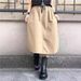 Spring Summer Women's plus Size Slimming Midi Skirt Black Floral Design Slit A-Line Multi Style_ecoleips.com