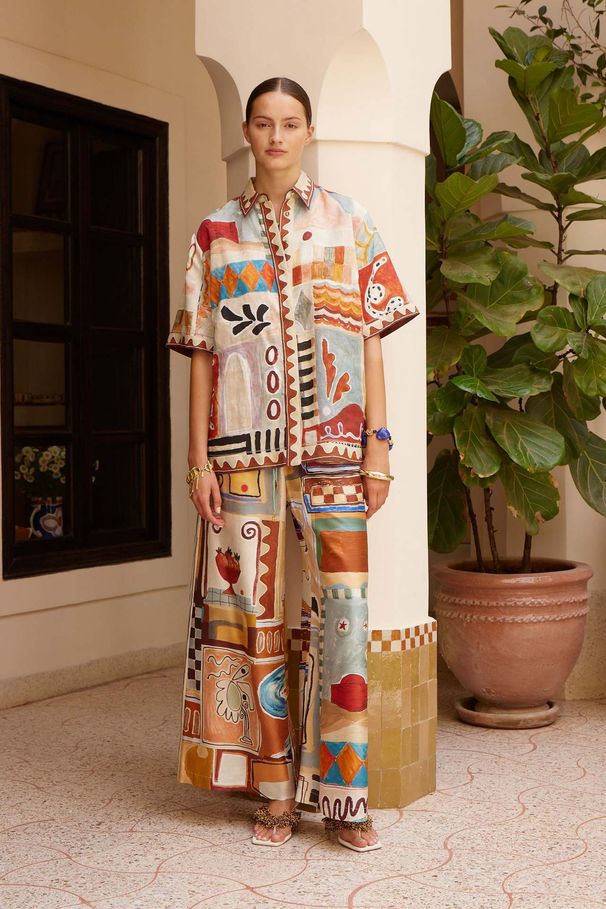 Women's Linen Short-Sleeved Holiday Leisure Suit Fashion Personality European American Style Drawstring_ecoleips.com