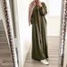 Verve 25 Years Muslim Women's Long Robe With Patchwork Edging And Sequins, Malaysia Solid Color Chiffon Dress_ecoleips.com