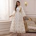 Women's Clothing Jalabiya Muslim Ethnic Women's Clothing Sequins Burnt Flower Evening Dress Big Swing Dress_ecoleips.com