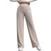 New Autumn/Winter European And American Fashion Women's Wide-Leg Knit Pants High-Waisted Stretch Ribbed Flared Trousers_ecoleips.com