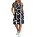 2024 Summer New Cross-Border European And American Print V-Neck Pocket Short Sleeve Dress Women's Fashion_ecoleips.com