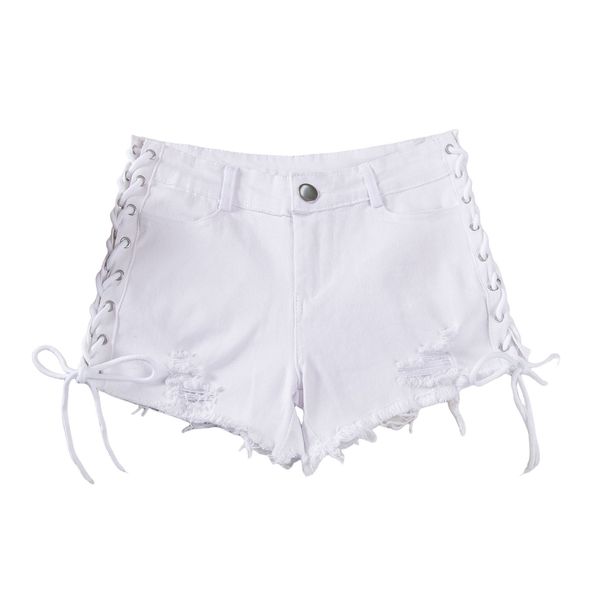 K New Denim Shorts, Ultra Short, Nightclub Women's Clothing, Sexy, High Waisted, Perforated_ecoleips.com