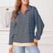. 2024 European And American Cross-Border Trade Autumn Winter New Striped Crewneck Color-Block Loose Long Sleeve_ecoleips.com