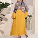 Women's Clothing Plus Size Tassel Print Pullover Dress Elegant Commuting Wear Middle Eastern Women's Clothing_ecoleips.com