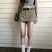 High-Waisted A-Line Denim Skirt White Sexy Bodycon Slimming Side Zipper Versatile Style_ecoleips.com
