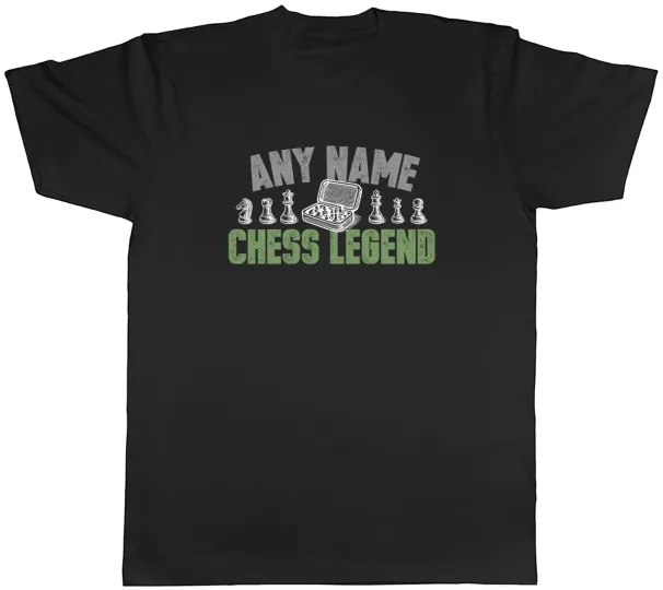 Women's T-Shirts Personalised Any Name Chess Legend Mens T-Shirt Tee Gift Top_ecoleips.com