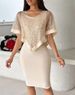 Women's Clothing Sexy Elegant Slim Waist Two Piece Sequin Dress_ecoleips.com