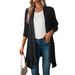 Cross-border European And American Women's Clothing 2026 Autumn New Solid Color Long-sleeve Cardigan Jacket_ecoleips.com