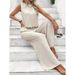 2025 Summer European And American Women's Fashion Sleeveless Vest Casual Long Pants Set Cross-Border Trade New_ecoleips.com