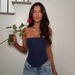 's 2025 Spring/Summr Nw Fashion Womn's Off-Shouldr Straplss Tight-Fitting Top With Waist Cinching And Back_ecoleips.com