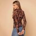 2026 Spring New Women's Paisley Print Stand Collar Mesh Long Sleeve T-Shirt Top From Cross-Border_ecoleips.com
