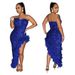 hot-selling new sexy tube top high slit sequined solid color dress_ecoleips.com