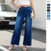 Cross-Border New Plus Size Denim Wide-Leg For Women High Waist Slimming Multi-Pocket Straight Loose Cat Whiskers Casual_ecoleips.com
