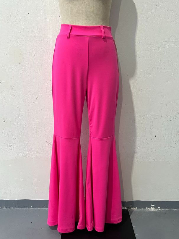 High Waisted Slim Fit Elastic Flared Pants For Women Spring/Summer Casual Versatile Fashion Trousers American Style_ecoleips.com