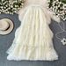 Fairy Cake Mesh Skirt For Women Puffy Mid-Length Sweet Bow Design Youthful And Gentle Style New_ecoleips.com