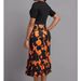 Women's Clothing Long High Waist Temperament Commuter Dress Black Long Skirt Suit Short Sleeve Printed Dress_ecoleips.com