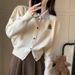 Women's Patchwork Embroidered Knit Cardigan Fashionable And Stylish Top for Spring/Autumn New Style 2026_ecoleips.com