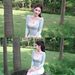 Heartbeat Story Pure Desire Style Slim Fit Two-Piece Long Sleeve Top Vest Women's Casual Slimming T-Shirt_ecoleips.com