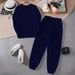 Women's Summer Trendy Long Sleeve Printed Casual Sweater Round Neck Two Piece Suit European American Style Loose Fit_ecoleips.com