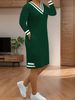 plus Size Women's Casual Fashion Dress Stretchy Slim Fit Long Sleeve Polyester Spring Autumn Winter_ecoleips.com
