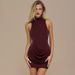 Women's Sexy Mock Neck Sleeveless Glitter Bodycon Mini Dress – Slim Fit Club Party Gown 2026_ecoleips.com