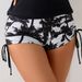 Women's Printed Patchwork Tankini Two Piece Swimsuit Set Long Sleeved Boxer Shorts Zipper Closure From Overseas Warehouse_ecoleips.com
