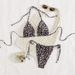 Women's Sexy Two-Piece Swimsuit European American Style Bikini Beach Triangle Cross-Over Design Swimwear Set_ecoleips.com