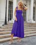 Women's Clothing Sexy Backless Floral Print Dress Strapless Gown High Waist Long Skirt Self Vacation Style Dress_ecoleips.com
