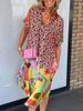2024 Cross-Border Foreign Trade European And American Autumn New Fashion Printed Half Open Collar Leopard Dress_ecoleips.com
