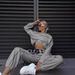 Street Women's Fashion Long Sleeve Line Sweater Pants Sports Suit Casual Two-piece Women's_ecoleips.com