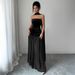 Women Elegant Strapless Floor‑Length Maxi Dress Vacation Party Dating Outfit_ecoleips.com