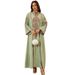 Verve AB431 Fashion Dress Muslim Arab Dubai Embroidered Abaya Jalabiya Home Robe_ecoleips.com