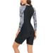 Women's Long Sleeve Zip Up Swimsuits Sun Protection Diving Suits Swimwear Relaxed Everyday Wear Versatile Comfortable Feshion Trend_ecoleips.com