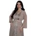 Because500261Four Seasons Commuter Vest + Jacket Dress Chiffon Rhinestone Muslim Set Robe_ecoleips.com