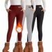 Women's Clothing High Waisted Warm Fleece Lined Leggings Super Soft Stretch Yoga Pants Pocket Casual Pants_ecoleips.com