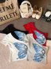 Stylish One-Shoulder Butterfly Print T-Shirt, New Summer 2026 Model, With Chest Pads, Short Sleeves, Slim Fit_ecoleips.com