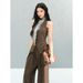 girl Old Money Style Commuting Suit For Women Blazer Vest Mature Niche Unique Set New High Waist Floor-Length Pants_ecoleips.com