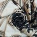 Women's Elegant Printed Blouse - Stretchy V-Neck Long Sleeve Top For Office & Casual Wear (Black, S-Xl)_ecoleips.com