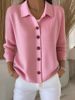 2026 European American Cross-border Knitted Cardigan With Buttons, Sweater Coat, New Autumn And Winter Solid Color_ecoleips.com