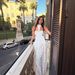 Women's White Halter Lace Hollow Out Waist Exposed Dress Sexy Vacation Style Lace Evening Party Dress_ecoleips.com