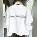 Cross Border Trendy American Summer New Creative Letter Printing Personality Street Round Neck Loose Short Sleeve T Shirt Short Sleeve_ecoleips.com