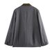 Cross-Border Foreign Trade Women's Clothing 2024 Autumn/Winter New European And American Style Solid Color Blazer_ecoleips.com