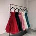 Women's Clothing New Style Suspender Evening Dress, Elegant And Slim, Medium Length Dress, Sequined Mesh, Puffy Skirt, Suitable For Daily Party Wear_ecoleips.com