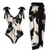 Women's Clothing New Two Piece One Piece Gauze Skirt Swimsuit Multi Color Printing Conservative Sun Protection Swimsuit_ecoleips.com